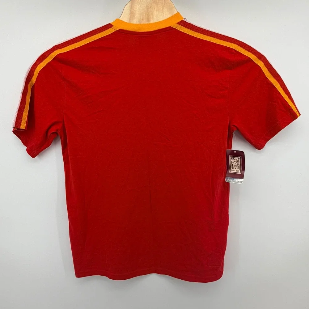 Mitchell & Ness Houston Rockets V-Neck Jersey Shirt Kids XL 18/20 Red Yellow NEW